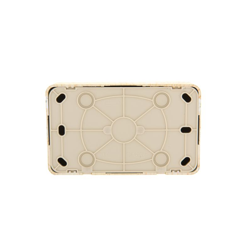 Розетка 2-м ОП Viola 16А IP20 без заземл. беленый дуб LEZARD 751-5200-128