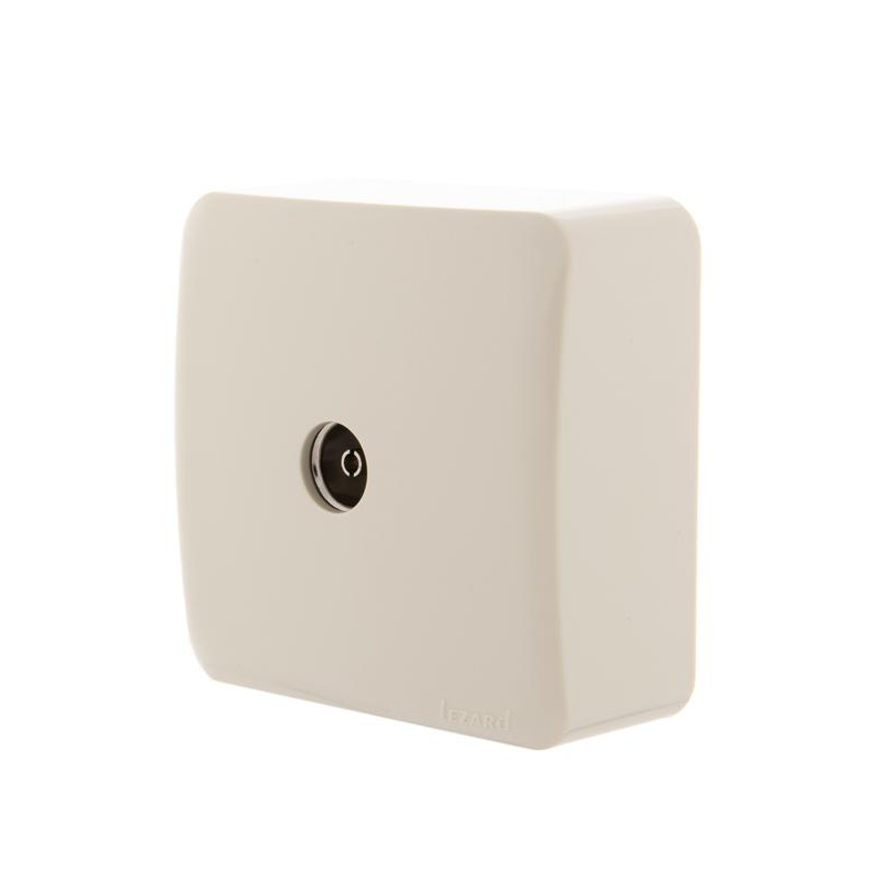Розетка TV 1-м ОП VIOLA оконечная крем. LEZARD 751-0300-130