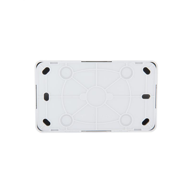 Розетка 2-м ОП VIOLA с заземл. бел. LEZARD 751-0200-127