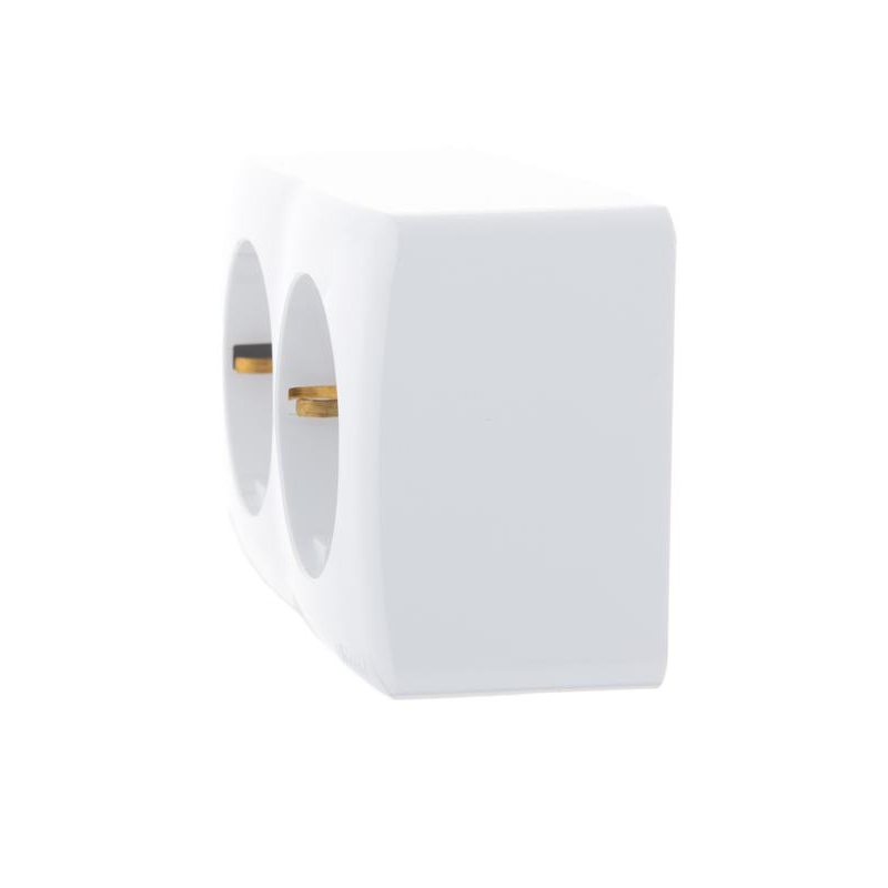 Розетка 2-м ОП VIOLA с заземл. бел. LEZARD 751-0200-127