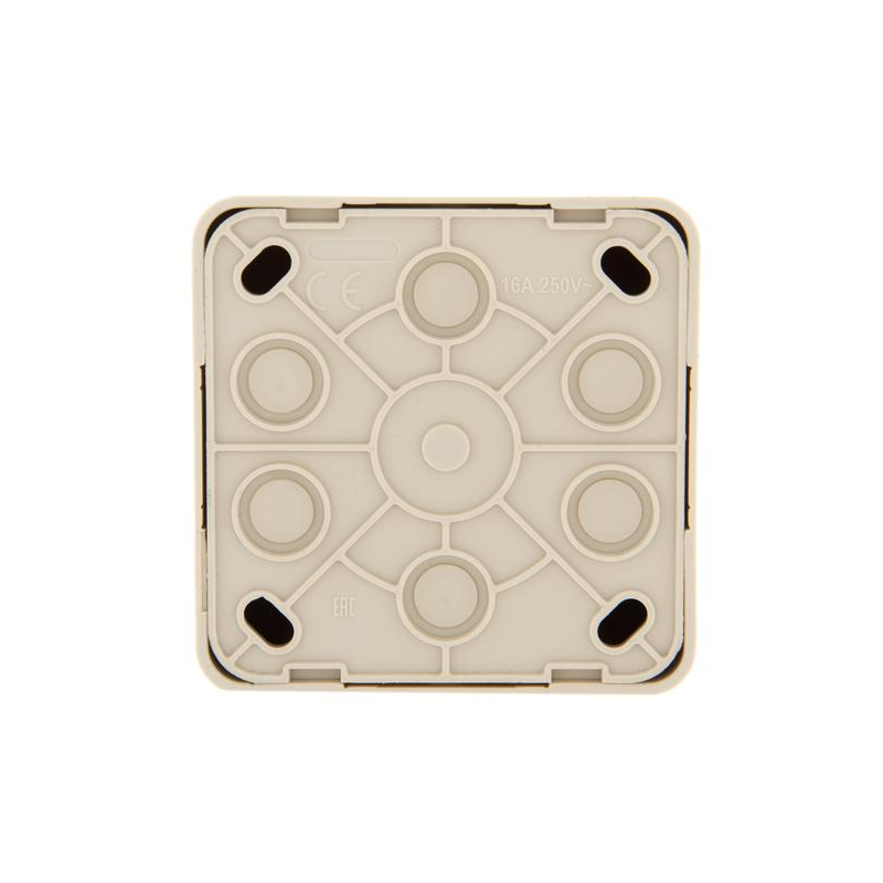 Розетка 1-м ОП VIOLA с заземл. крем. LEZARD 751-0300-122