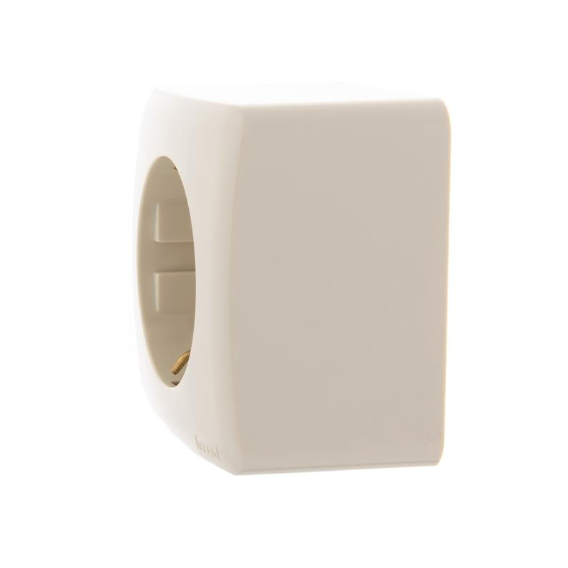 Розетка 1-м ОП VIOLA с заземл. крем. LEZARD 751-0300-122