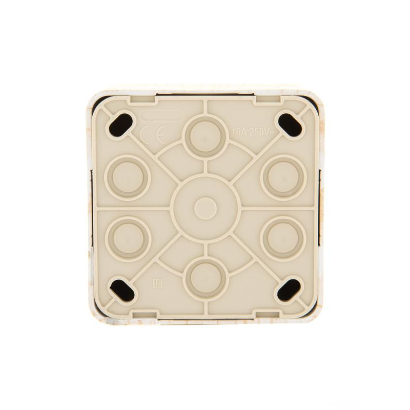 Розетка 1-м ОП VIOLA с заземл. беленый дуб LEZARD 751-5200-122