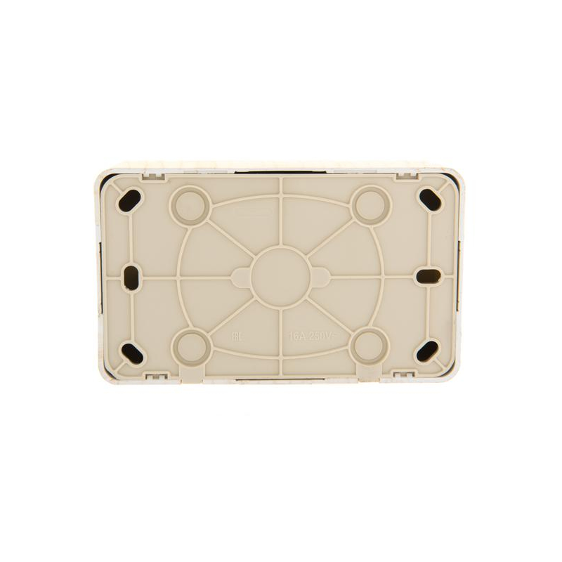 Розетка 2-м ОП VIOLA с заземл. беленый дуб LEZARD 751-5200-127