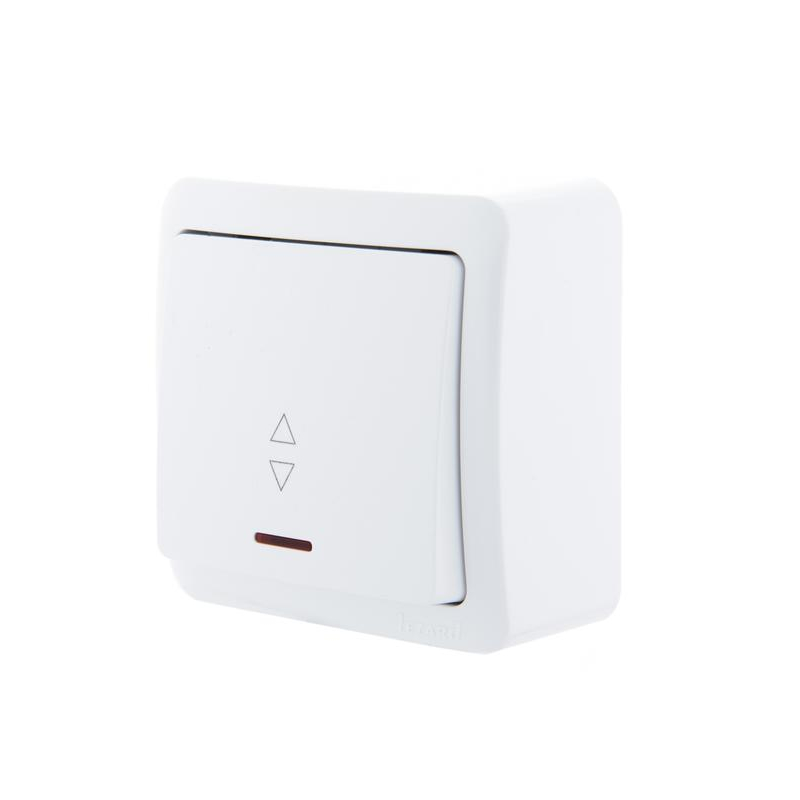 Выключатель проходной 1-кл. 1п ОП Viola 10А IP20 с подсветкой бел. LEZARD 751-0200-114