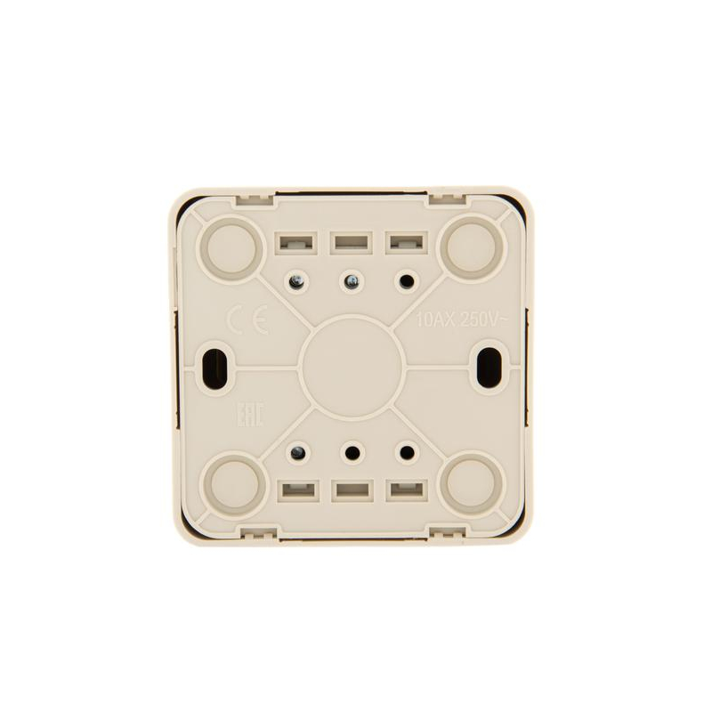 Выключатель проходной 1-кл. 1п ОП Viola 10А IP20 крем. LEZARD 751-0300-105