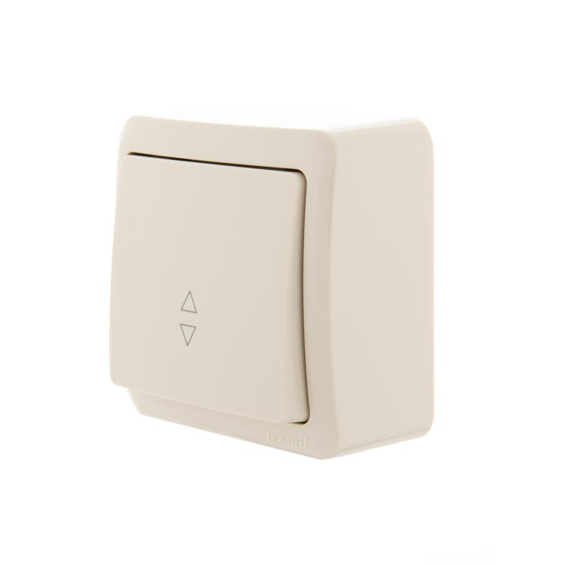 Выключатель проходной 1-кл. 1п ОП Viola 10А IP20 крем. LEZARD 751-0300-105