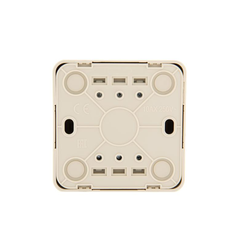 Выключатель проходной 2-кл. 2п ОП Viola 10А IP20 крем. LEZARD 751-0300-106