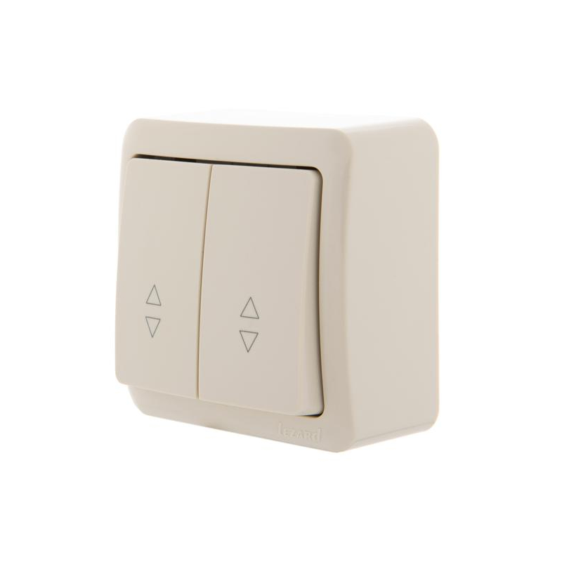 Выключатель проходной 2-кл. 2п ОП Viola 10А IP20 крем. LEZARD 751-0300-106