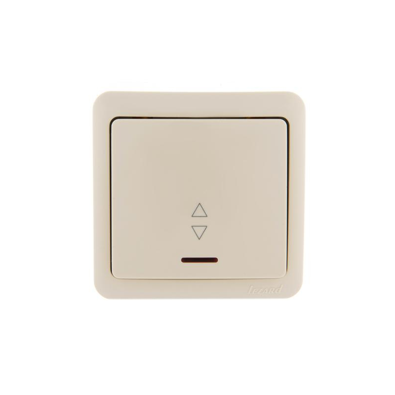 Выключатель проходной 1-кл. 1п ОП Viola 10А IP20 с подсветкой крем. LEZARD 751-0300-114