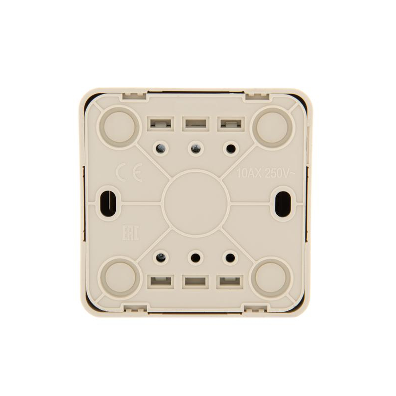 Выключатель проходной 1-кл. 1п ОП Viola 10А IP20 с подсветкой крем. LEZARD 751-0300-114