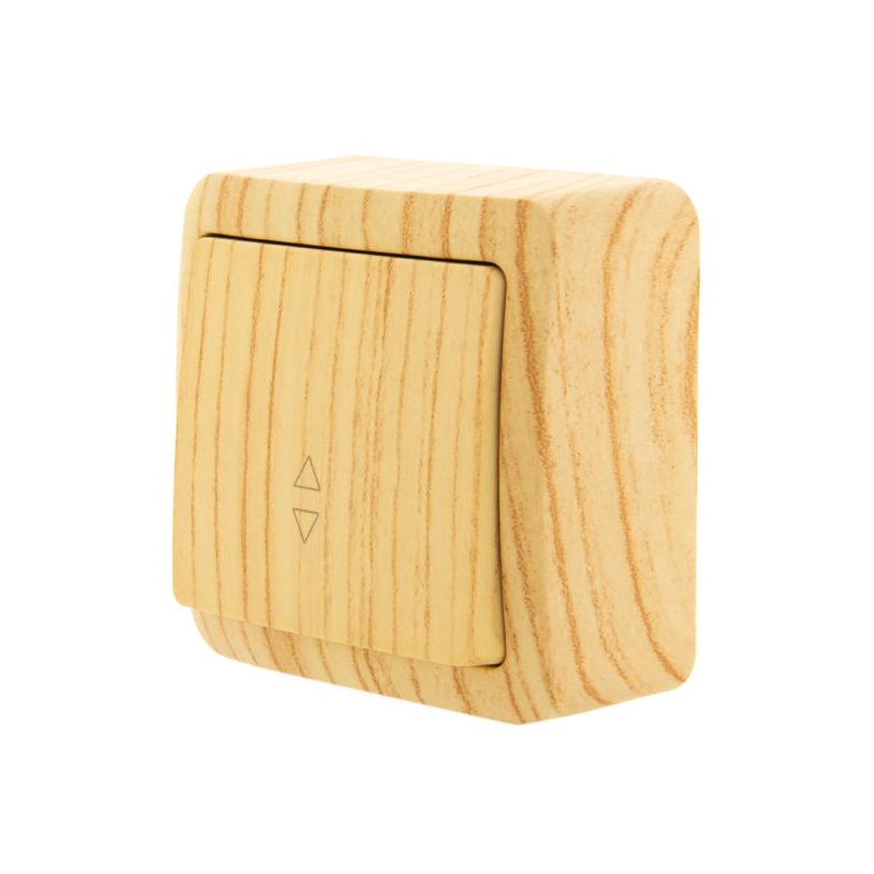 Выключатель проходной 1-кл. 1п ОП Viola 10А IP20 беленый дуб LEZARD 751-5200-105