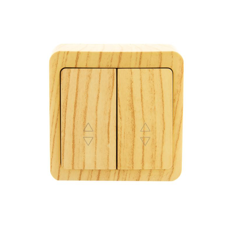 Выключатель проходной 2-кл. 2п ОП Viola 10А IP20 беленый дуб LEZARD 751-5200-106