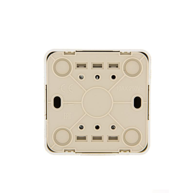 Выключатель 2-кл. 1п ОП Viola 10А IP20 с подсветкой беленый дуб LEZARD 751-5200-112