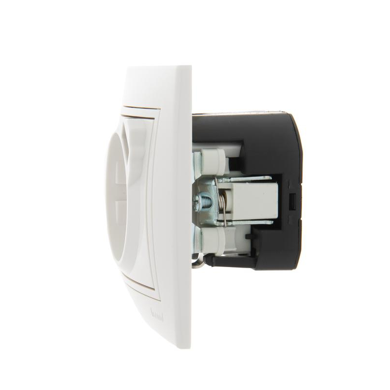 Розетка 1-м СП Мира 16А с з/к + USB разъем бел. LEZARD 701-0202-181