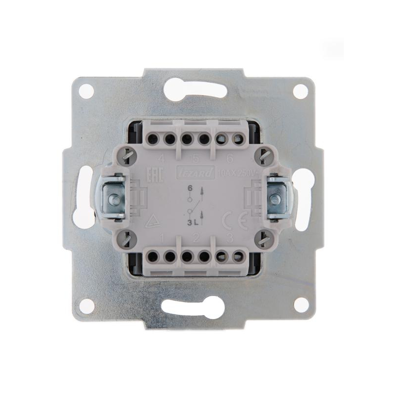 Механизм выключателя 1-кл. 1п СП Karina 10А IP20 бел. LEZARD 707-0288-100