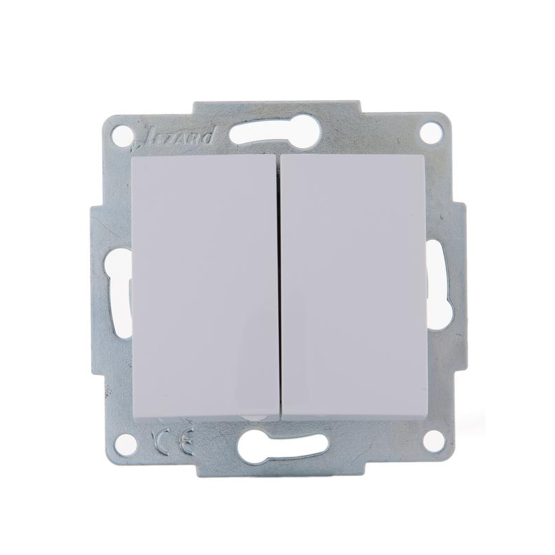 Механизм выключателя 2-кл. 1п СП Karina 10А IP20 бел. LEZARD 707-0288-101