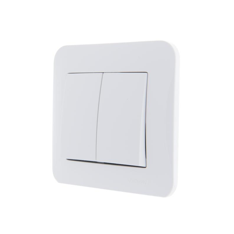 Механизм выключателя 2-кл. 1п СП Karina 10А IP20 бел. LEZARD 707-0288-101