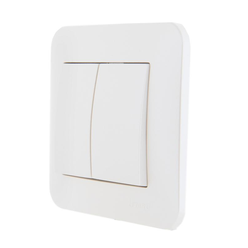 Механизм выключателя 2-кл. 1п СП Karina 10А IP20 жемчуж./бел. перламутр. LEZARD 707-3088-101