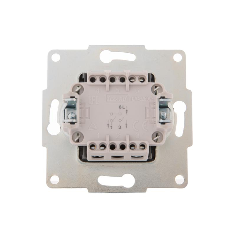 Механизм выключателя 2-кл. 1п СП Karina 10А IP20 крем. LEZARD 707-0388-101
