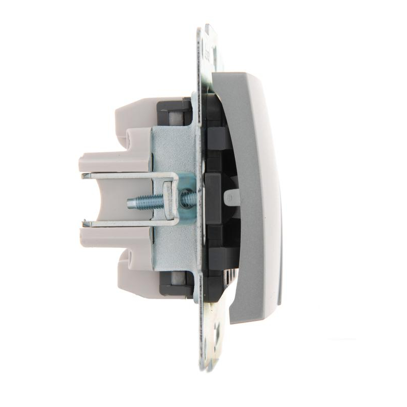 Механизм выключателя 2-кл. 1п СП Karina 10А IP20 матов. серебр. LEZARD 707-4388-101