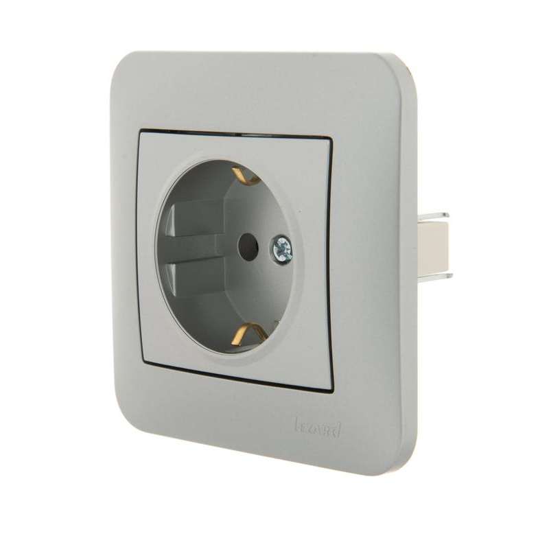 Механизм выключателя 2-кл. 1п СП Karina 10А IP20 матов. серебр. LEZARD 707-4388-101