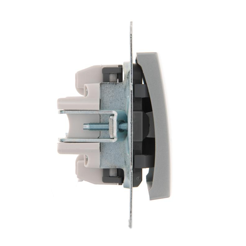 Механизм выключателя 1-кл. 1п СП Karina 10А IP20 матов. серебр. LEZARD 707-4388-100