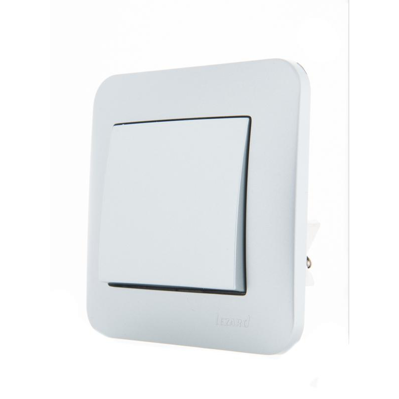 Механизм выключателя 1-кл. 1п СП Karina 10А IP20 матов. серебр. LEZARD 707-4388-100