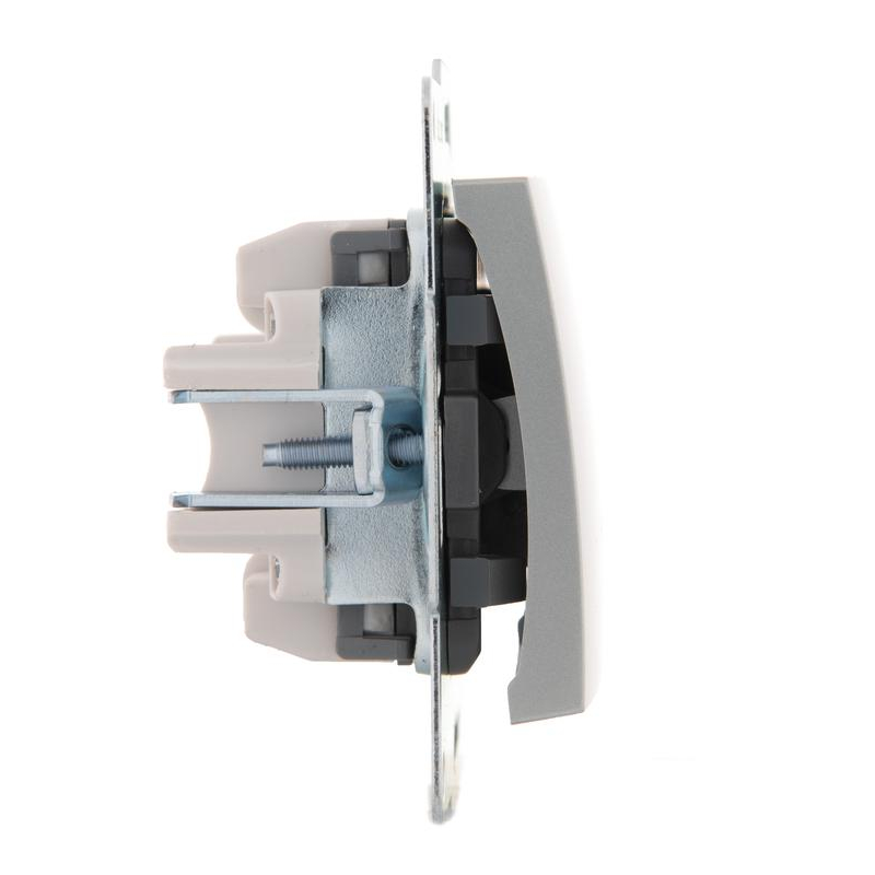 Механизм выключателя промежуточного 1-кл. 2п СП Karina 10А IP20 матов. серебр. LEZARD 707-4388-107