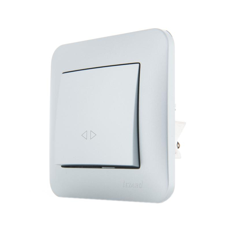 Механизм выключателя промежуточного 1-кл. 2п СП Karina 10А IP20 матов. серебр. LEZARD 707-4388-107