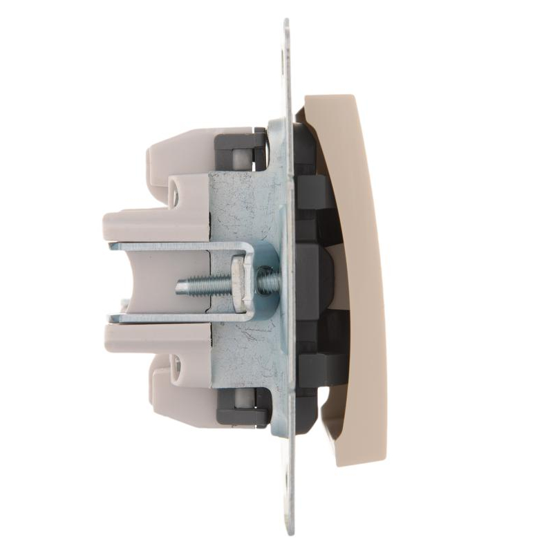 Механизм выключателя проходного 1-кл. 1п СП Karina 10А IP20 крем. LEZARD 707-0388-105