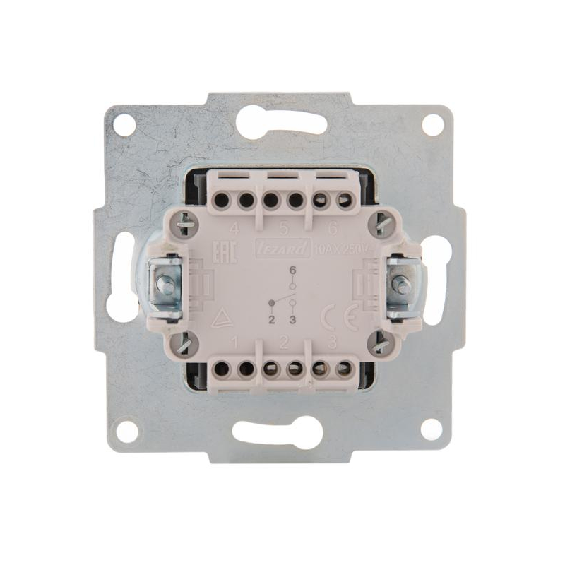 Механизм выключателя проходного 1-кл. 1п СП Karina 10А IP20 крем. LEZARD 707-0388-105