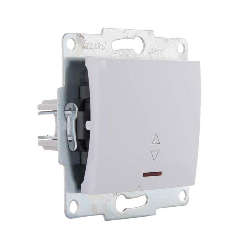 Механизм выключателя проходного 1-кл. 1п СП Karina 10А IP20 с подсветкой бел. LEZARD 707-0288-114