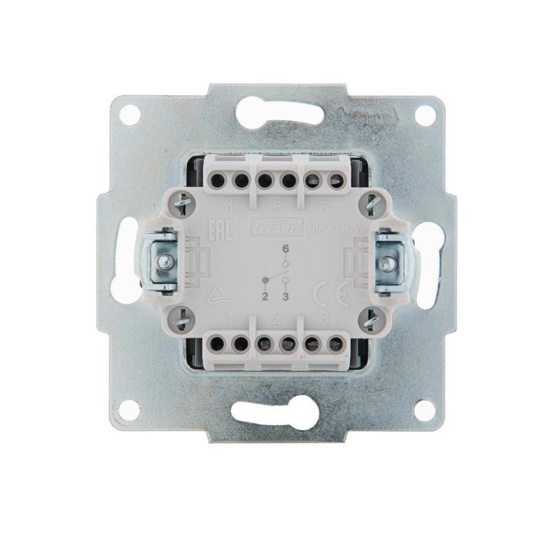 Механизм выключателя проходного 1-кл. 1п СП Karina 10А IP20 черн. бархат LEZARD 707-4288-105