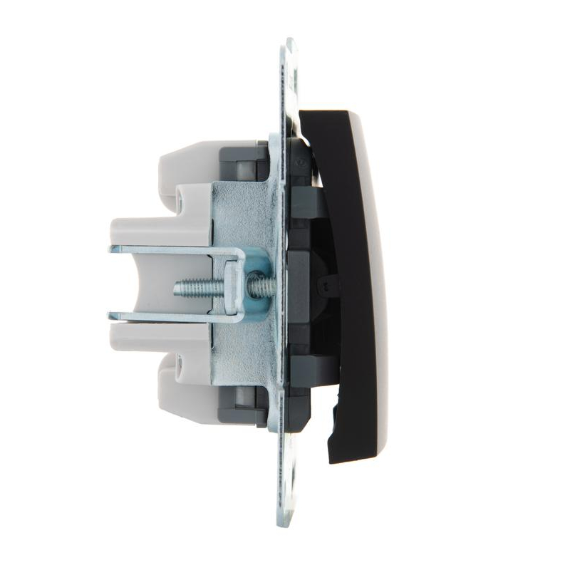 Механизм выключателя проходного 1-кл. 1п СП Karina 10А IP20 черн. бархат LEZARD 707-4288-105