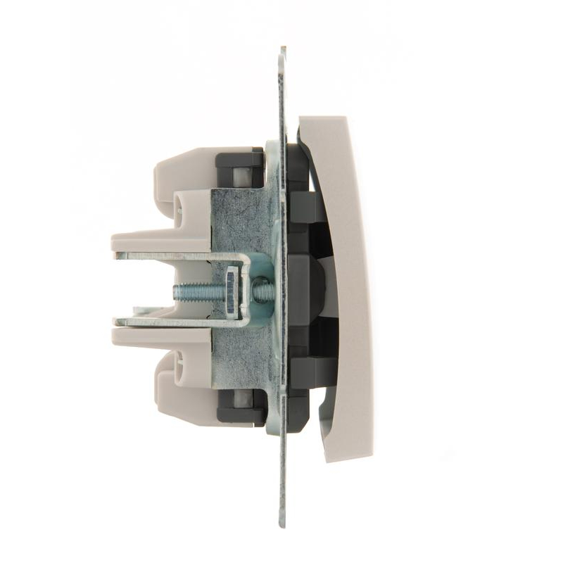 Механизм выключателя 1-кл. 1п СП Karina 10А IP20 с подсветкой жемчуж./бел. перламутр. LEZARD 707-3088-111