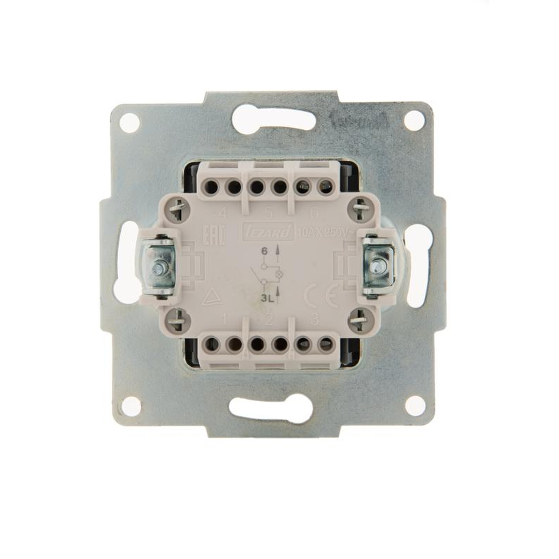 Механизм выключателя 1-кл. 1п СП Karina 10А IP20 с подсветкой жемчуж./бел. перламутр. LEZARD 707-3088-111