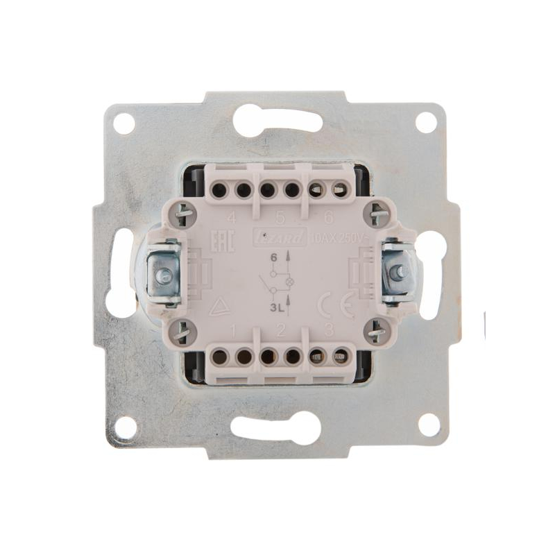 Механизм выключателя 1-кл. 1п СП Karina 10А IP20 с подсветкой крем. LEZARD 707-0388-111