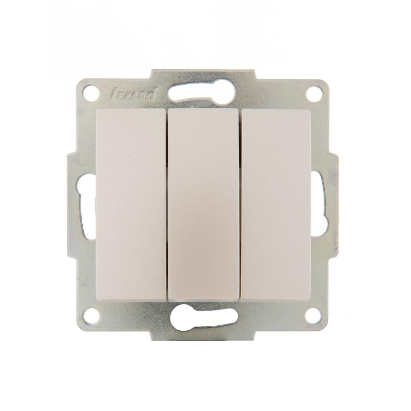 Механизм выключателя 3-кл. 1п СП Karina 10А IP20 жемчуж./бел. перламутр. LEZARD 707-3088-109