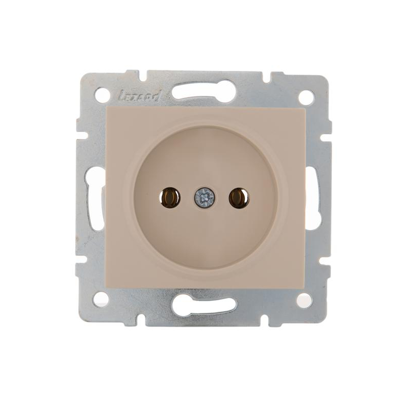 Механизм розетки 1-м СП Karina 16А IP20 без заземл. термопласт крем. LEZARD 707-0388-121B