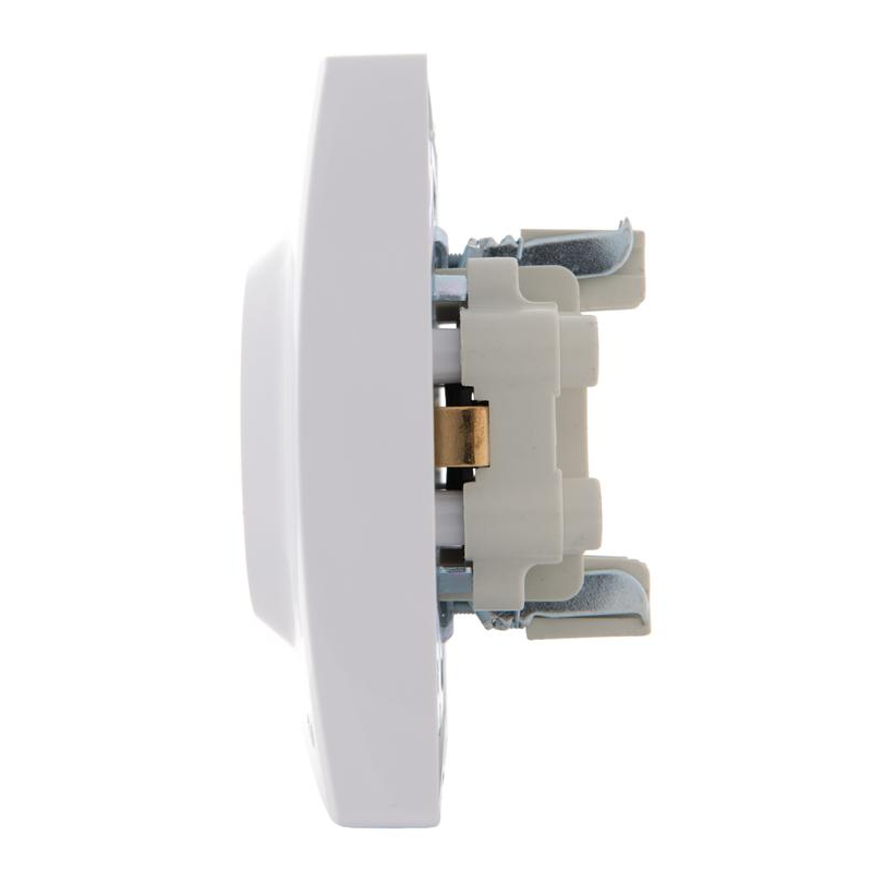 Розетка 2-м СП KARINA термопласт с заземл. бел. LEZARD 707-0200-127B