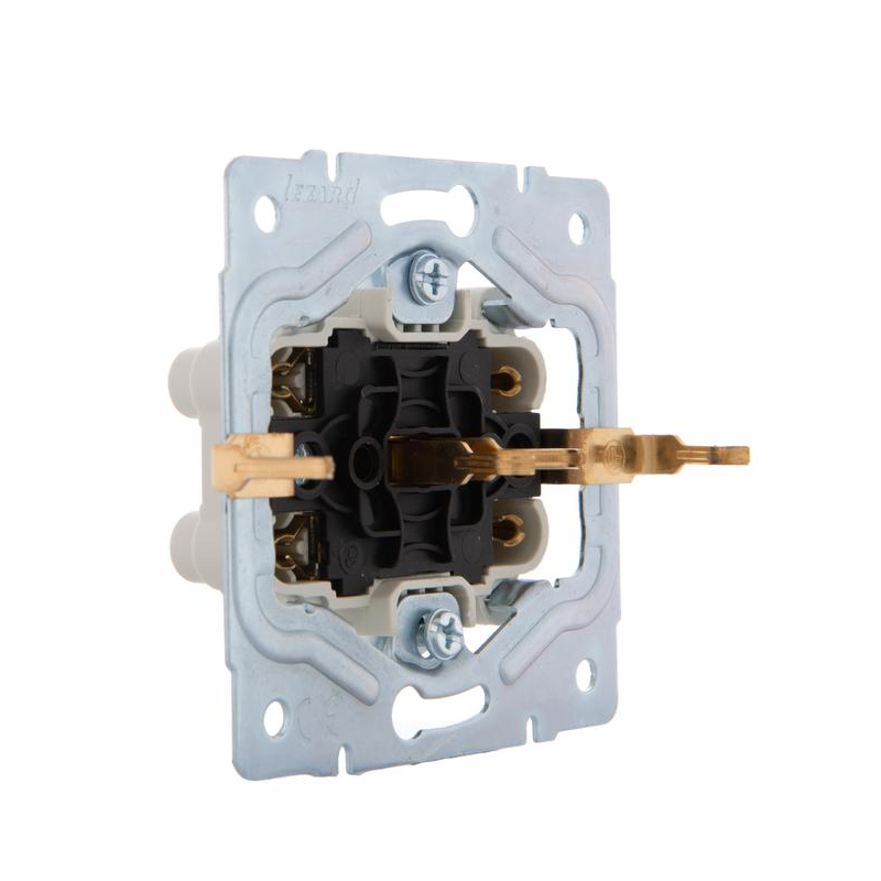 Розетка 2-м СП KARINA термопласт с заземл. бел. LEZARD 707-0200-127B