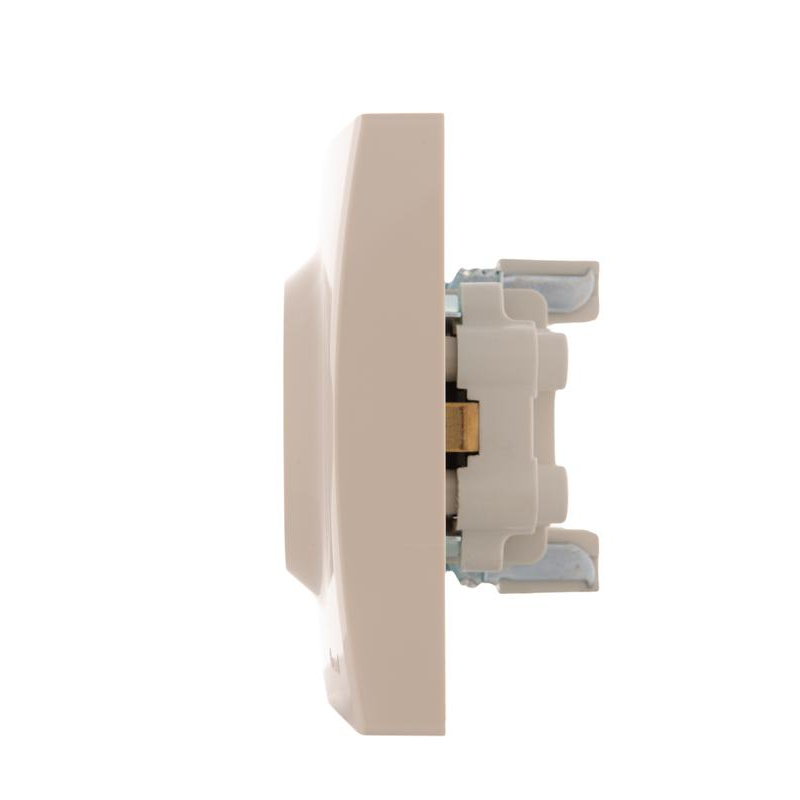 Розетка 2-м СП KARINA термопласт с заземл. крем. LEZARD 707-0300-127B