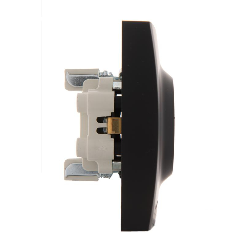 Розетка 2-м СП KARINA термопласт с заземл. черн. бархат LEZARD 707-4200-127B