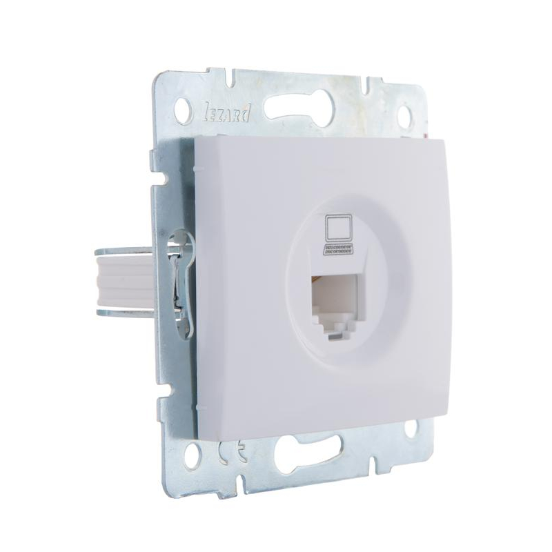 Механизм розетки компьютерн. 1-м СП KARINA RJ45 бел. LEZARD 707-0288-139