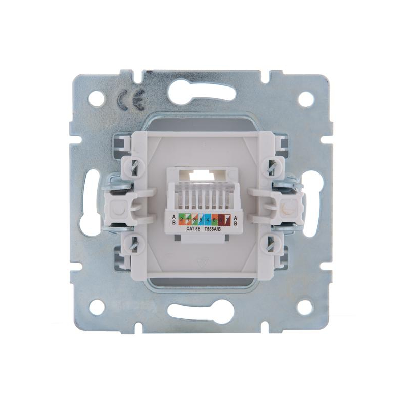 Механизм розетки компьютерн. 1-м СП KARINA RJ45 бел. LEZARD 707-0288-139