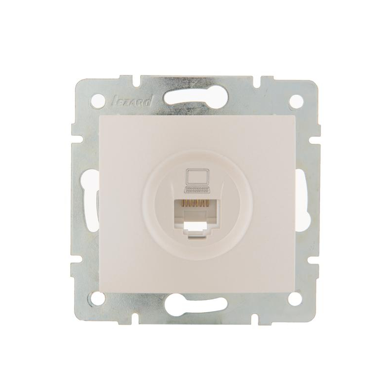 Механизм розетки компьютерной RJ45 1-м СП Karina жемчуж./бел. перламутр. LEZARD 707-3088-139