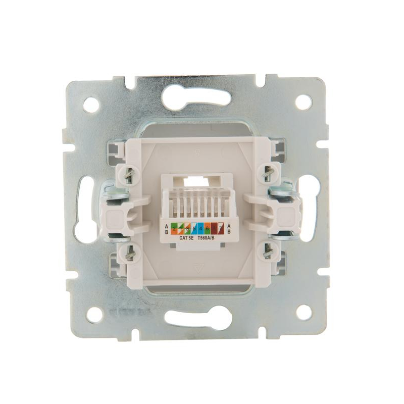 Механизм розетки компьютерной RJ45 1-м СП Karina жемчуж./бел. перламутр. LEZARD 707-3088-139