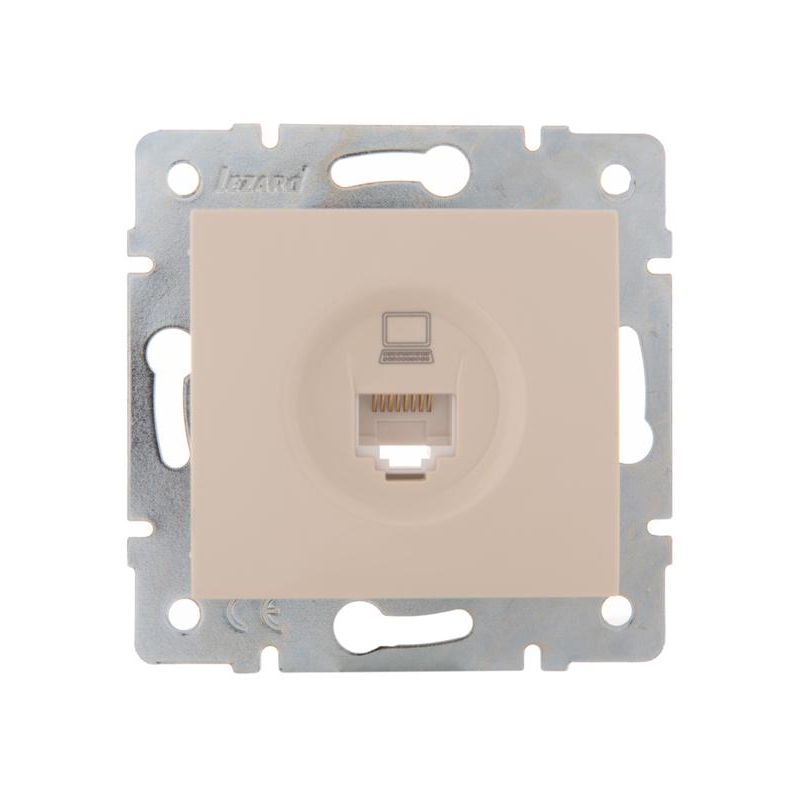 Механизм розетки компьютерн. 1-м СП KARINA RJ45 крем LEZARD 707-0388-139