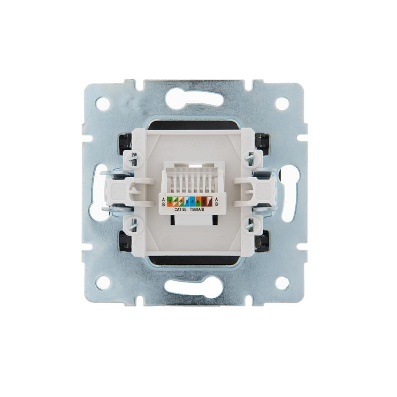 Механизм розетки компьютерн. 1-м СП KARINA RJ45 черн. бархат LEZARD 707-4288-139